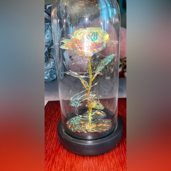 Light up rose in glass dome - Picture 1 of 1